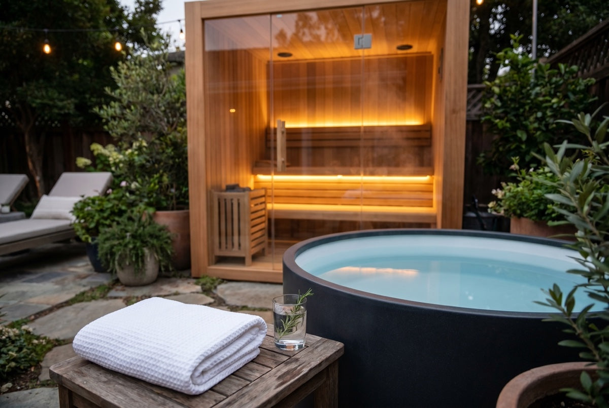Backyard ritual — sauna & plunge